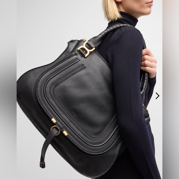 Chloe Marcie Large Double Carry Satchel Bag - Picture 16 of 16